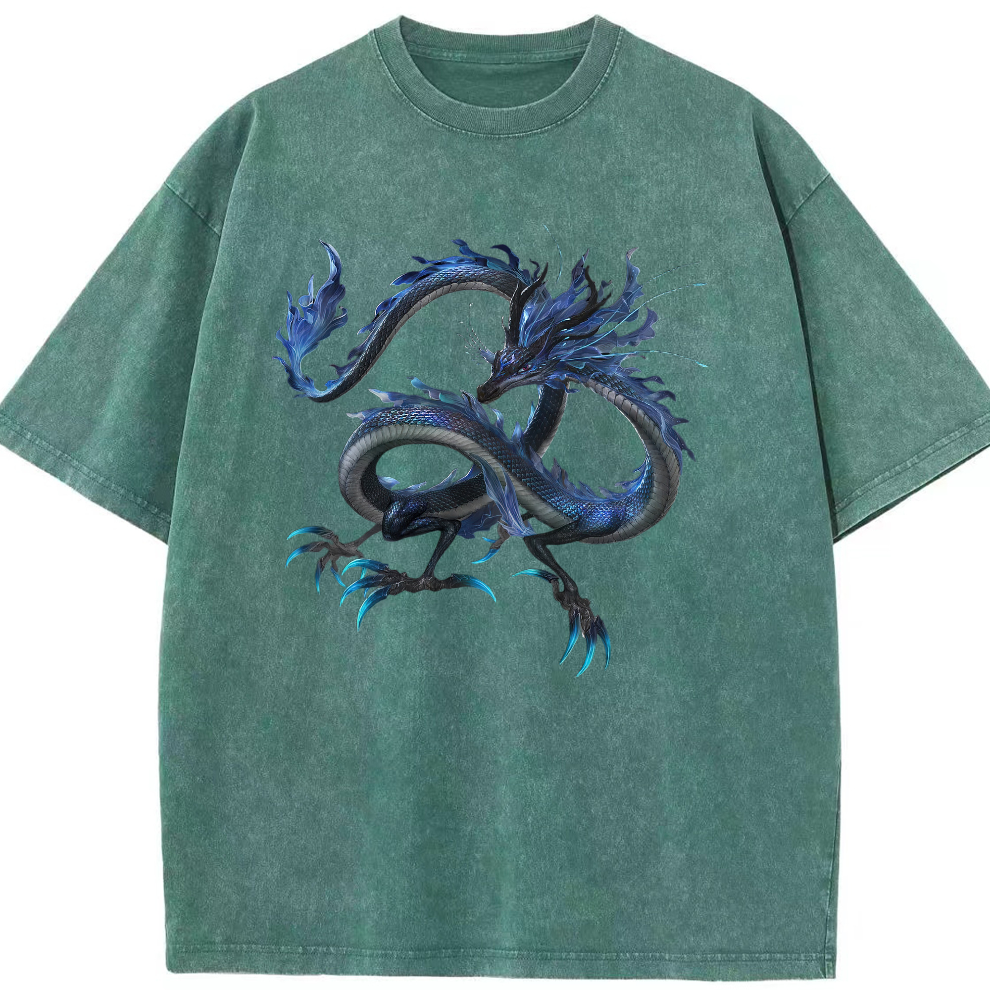 （画像用） Ne Zha 2 ナタ 魔童の大暴れ 綿100% ヴィンテージ風 半袖Tシャツ（フロントプリント）